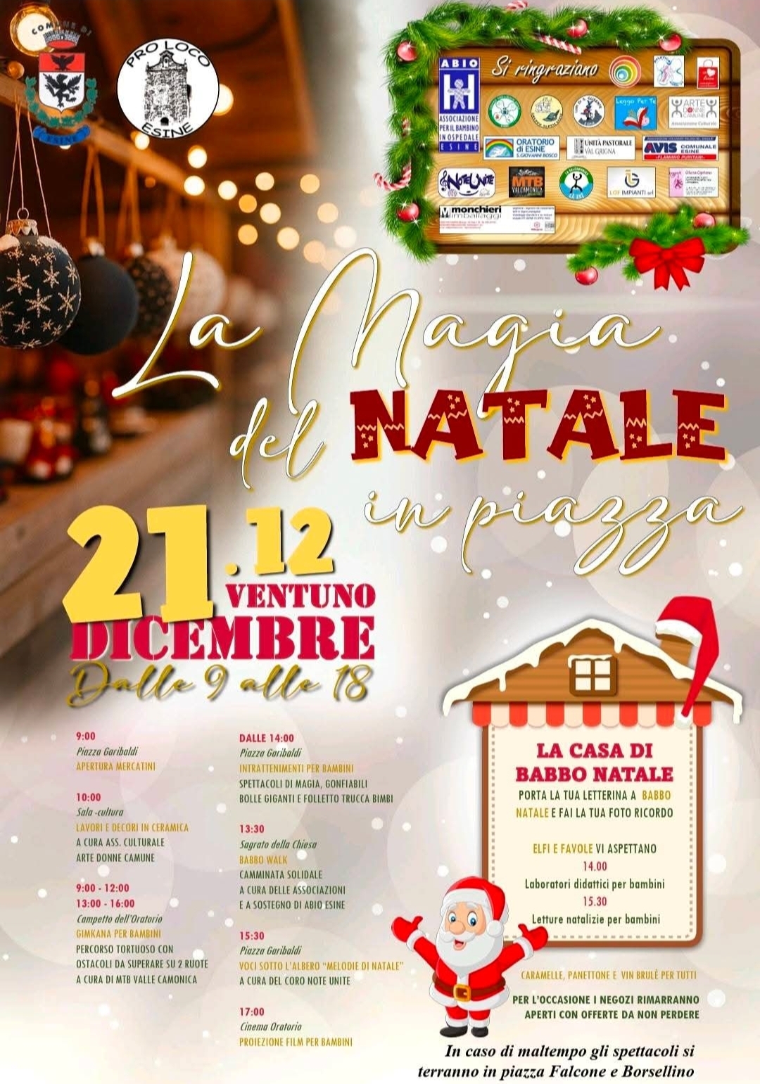 Locandina La magia del Natale a Esine