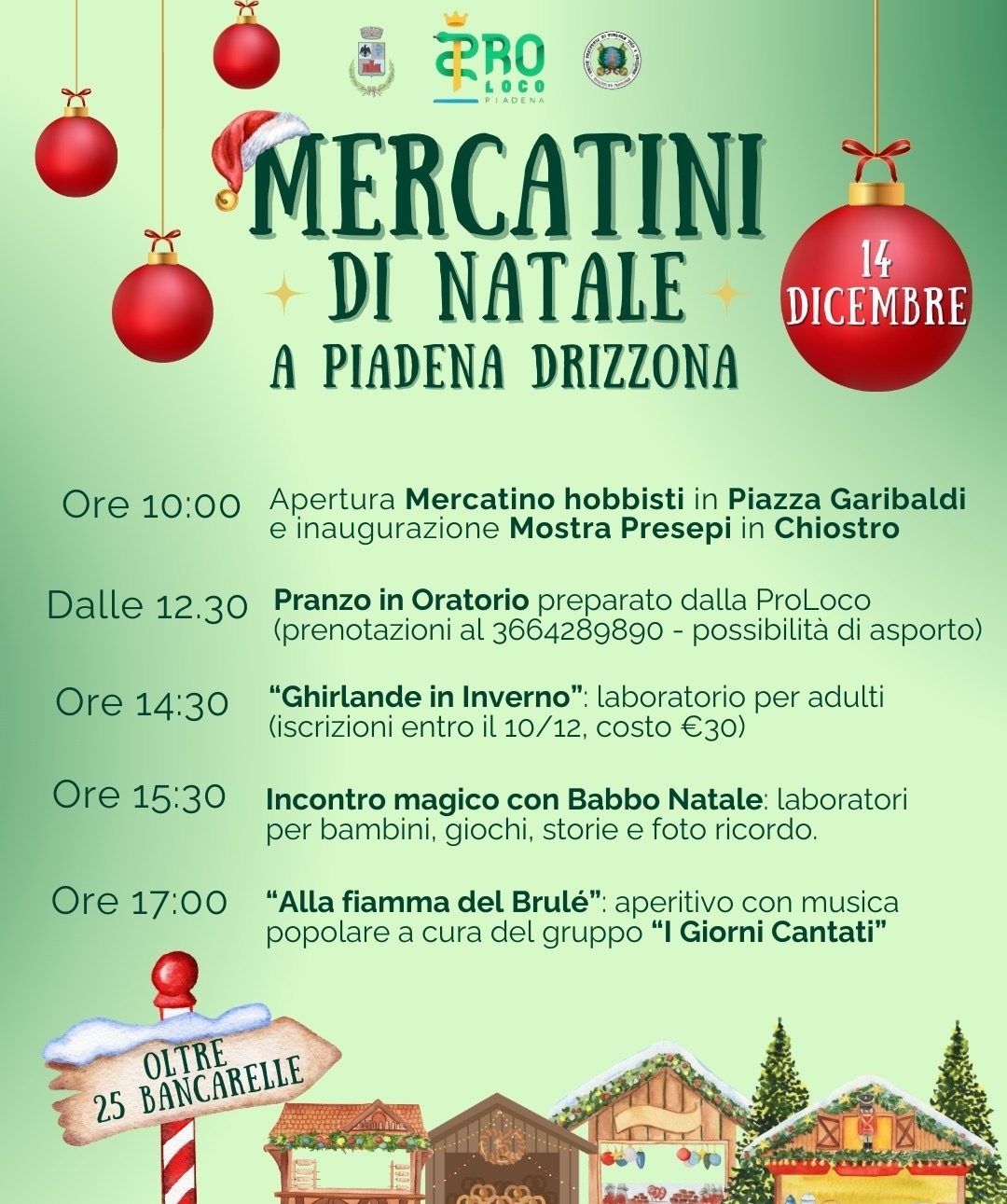 Locandina Mercatini di Natale a Piadena Drizzona