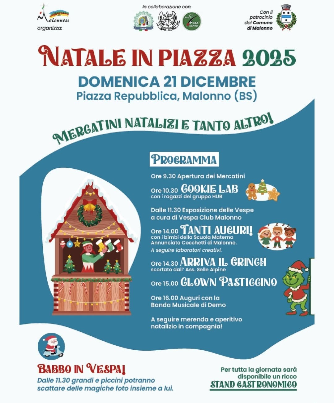 Locandina Natale in piazza a Malonno