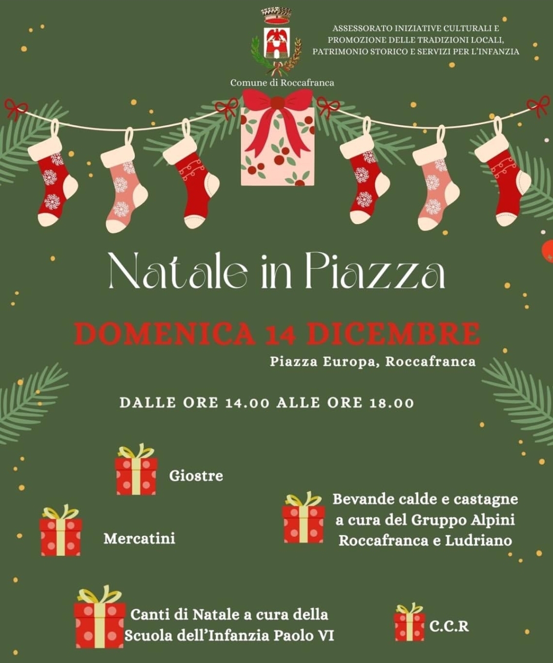 Locandina Natale in piazza a Roccafranca