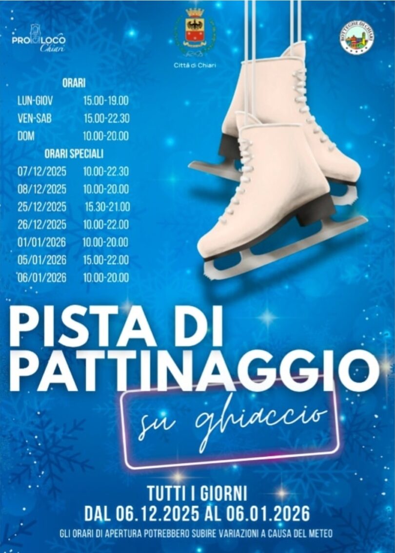Locandina Pista di Pattinaggio su Ghiaccio a Chiari