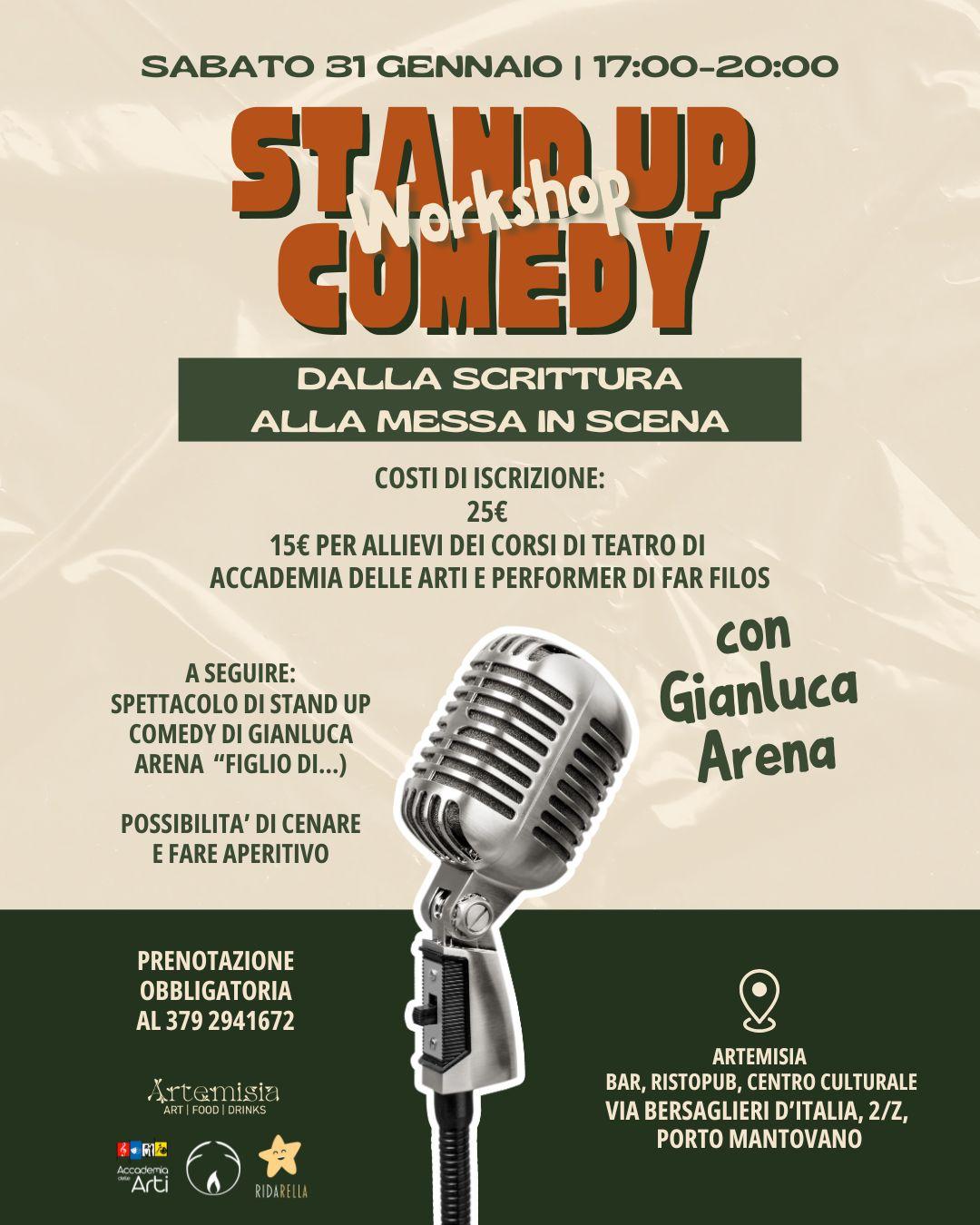 Locandina Workshop stand up comedy