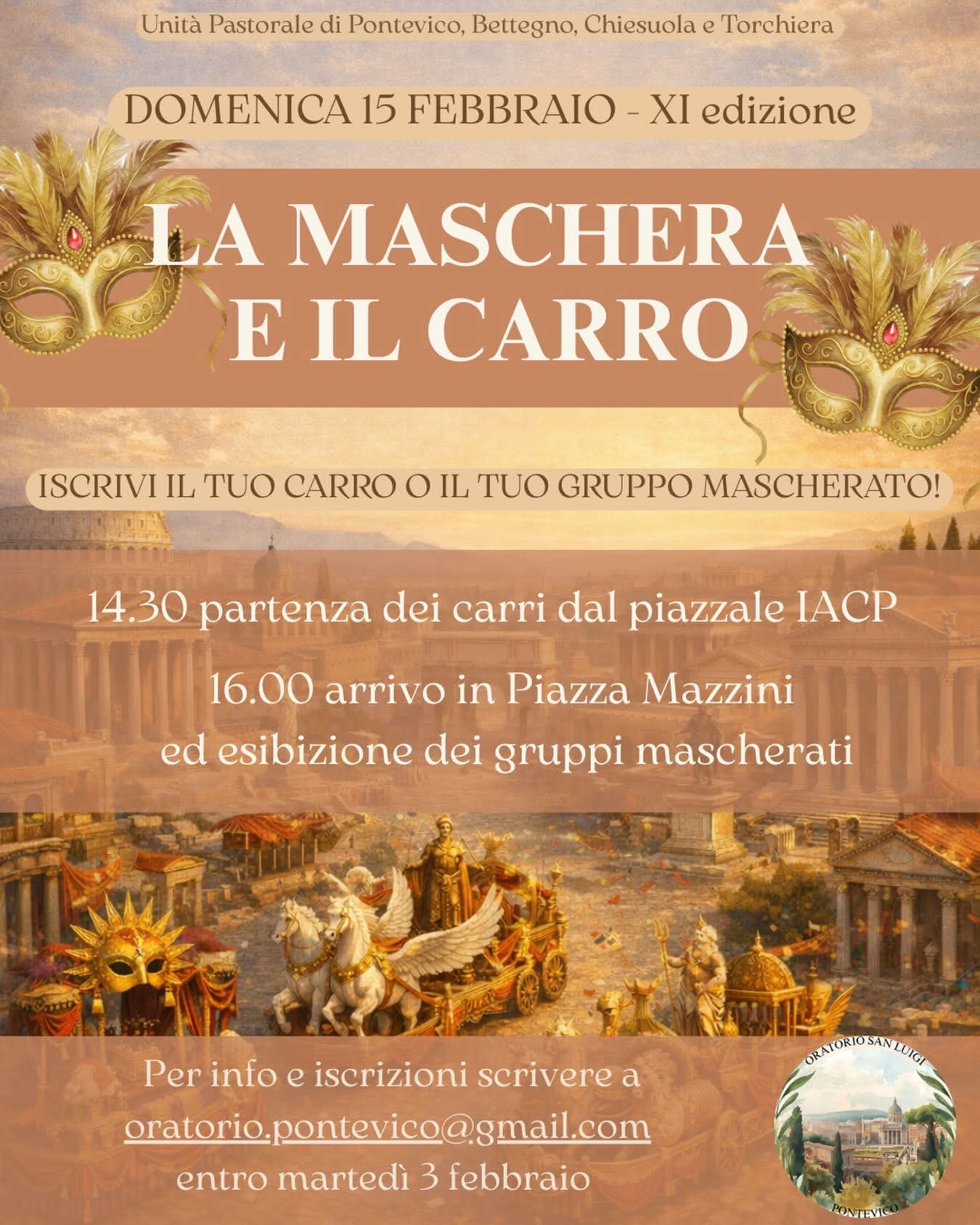 Locandina La maschera e il carro a Pontevico