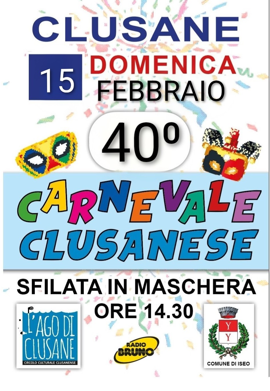 Locandina 40 esimo carnevale clusanese