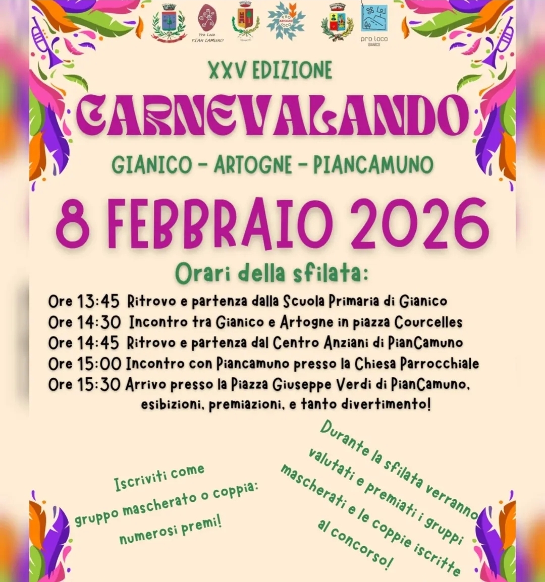 Locandina Carnevalando a Gianico