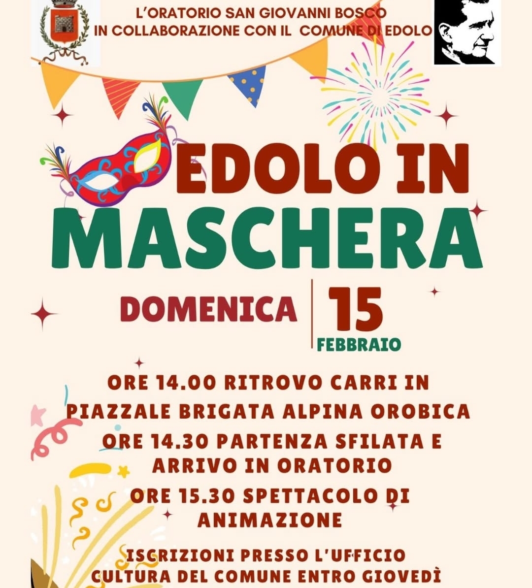 Locandina Edolo in maschera