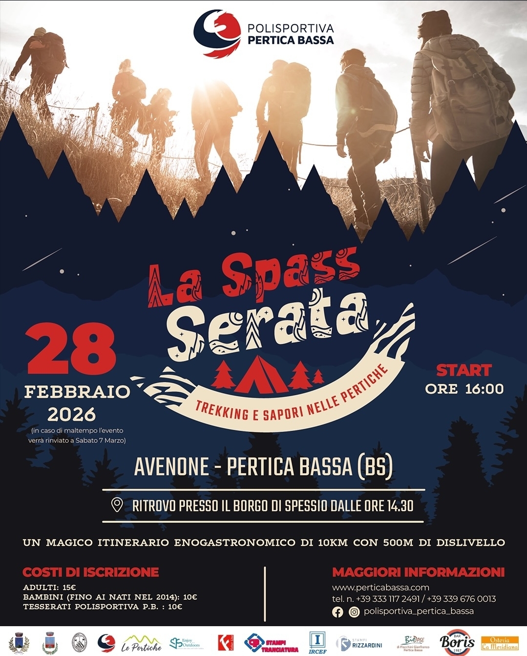 Locandina La Spass Serata a Pertica Bassa