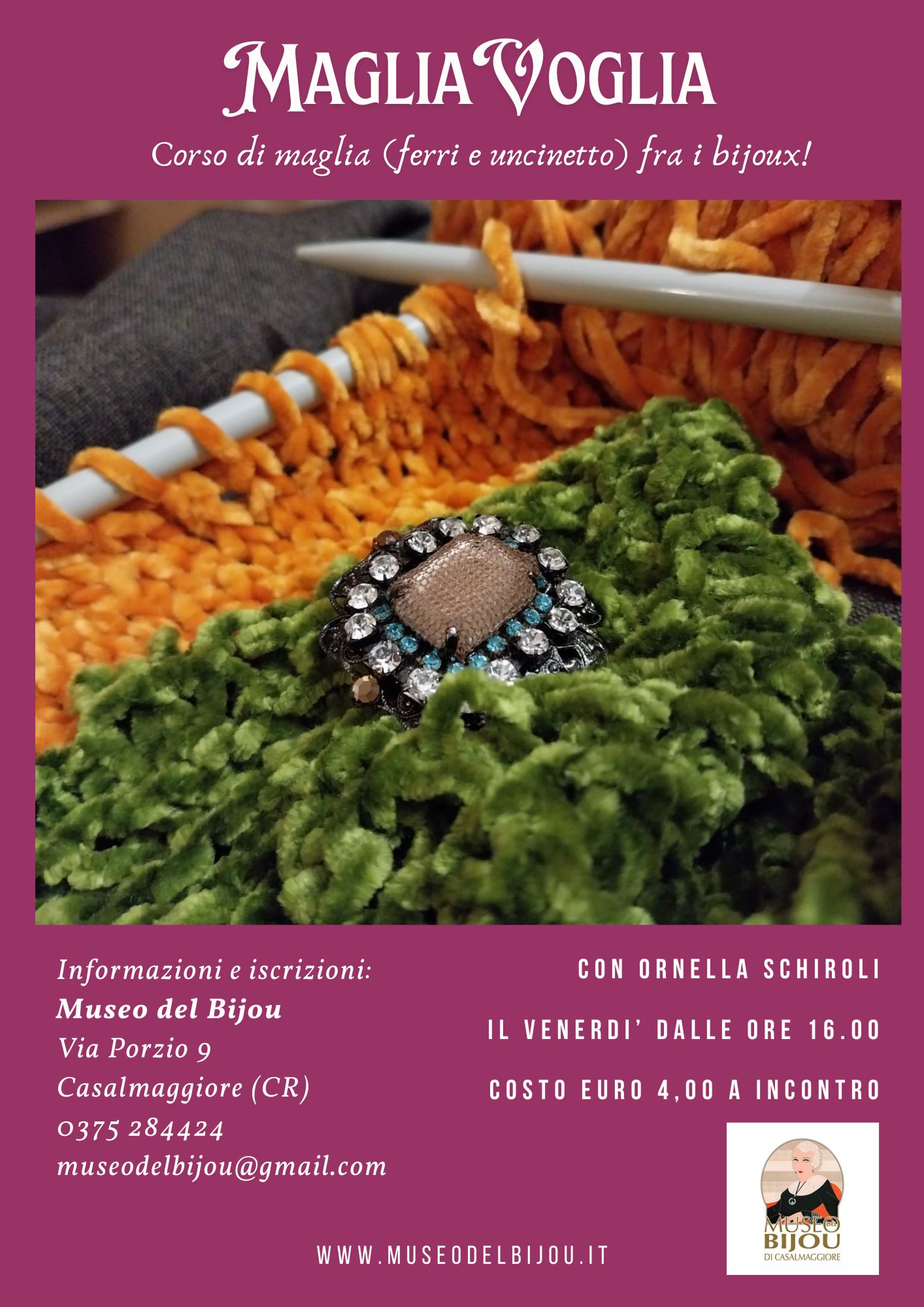 Locandina Corso maglia voglia (ferri e uncinetto)