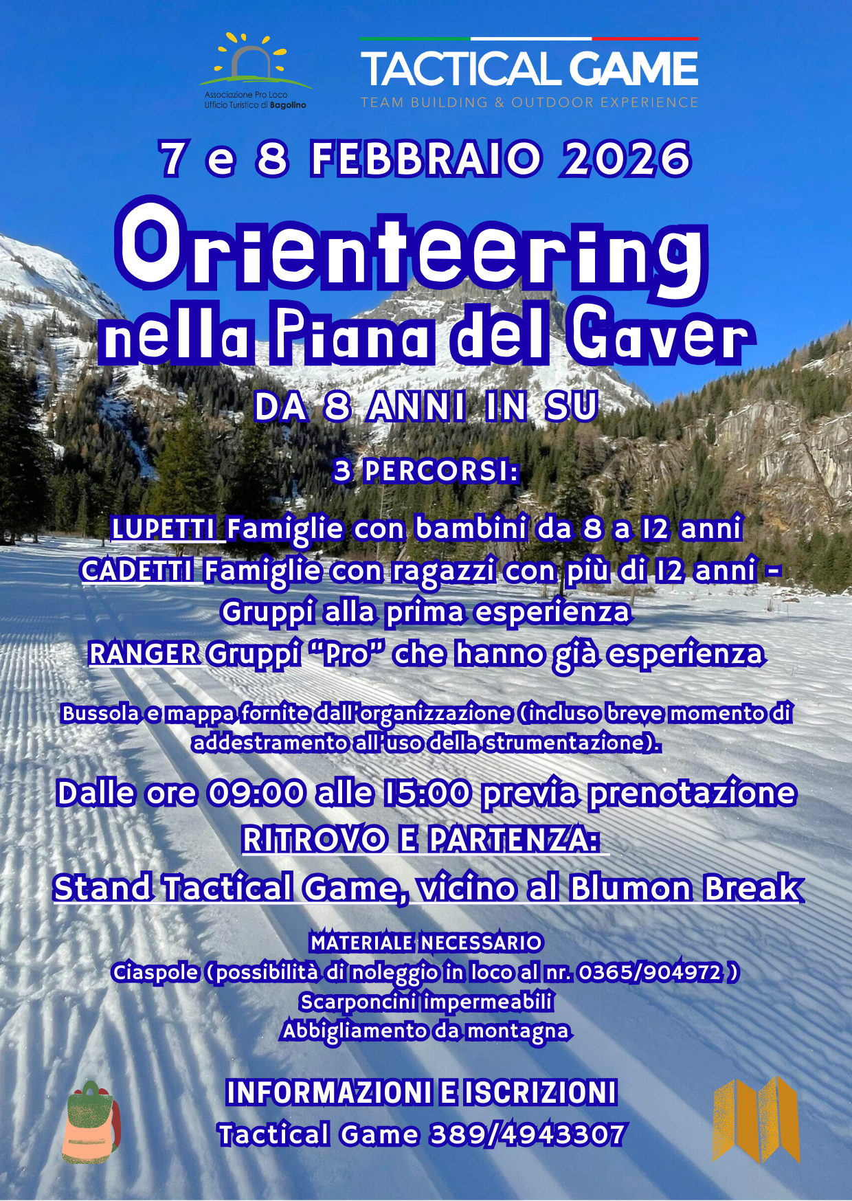 Locandina Orienteering game sulla neve
