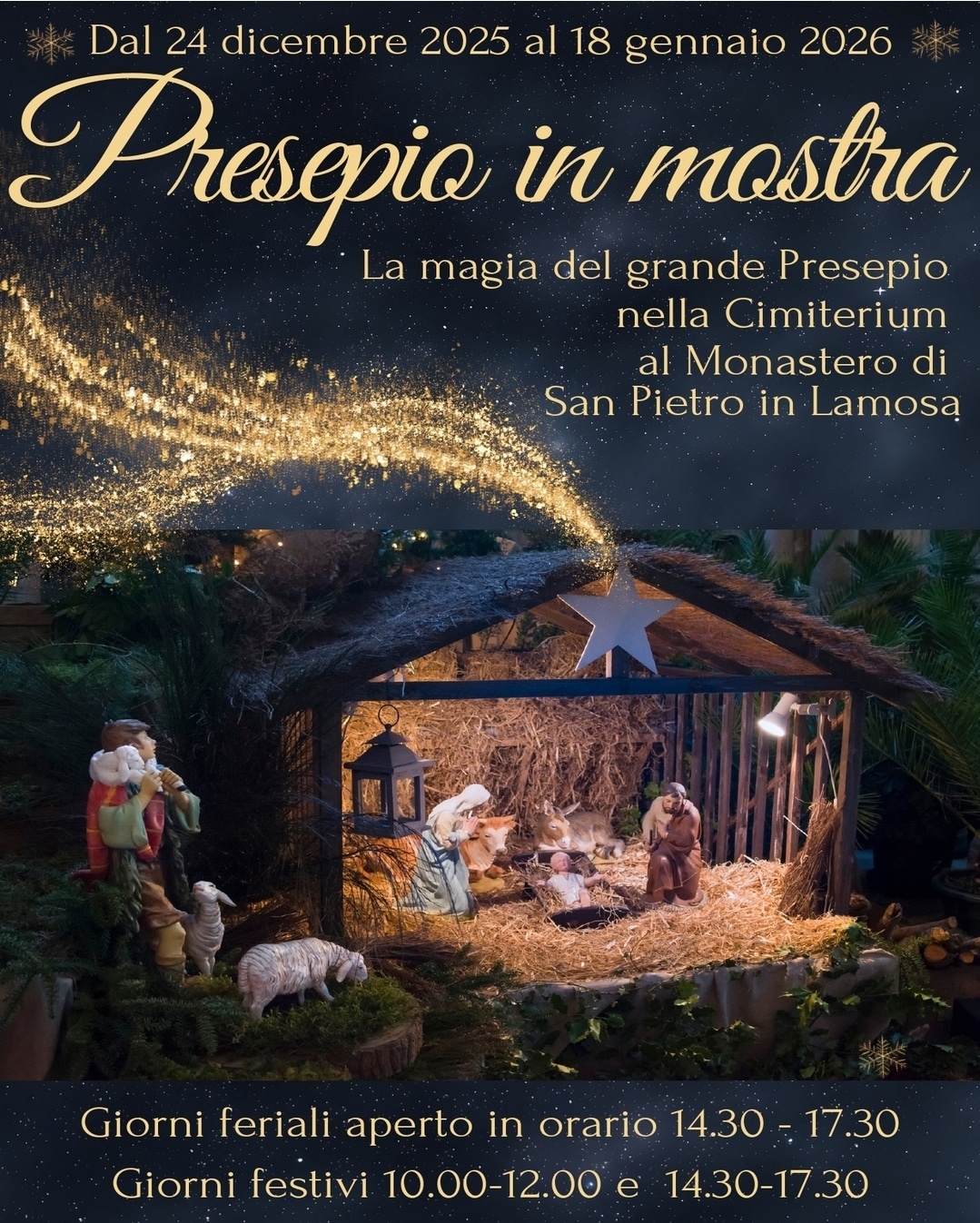 Locandina Presepio in San Pietro in Lamosa a Provaglio Iseo