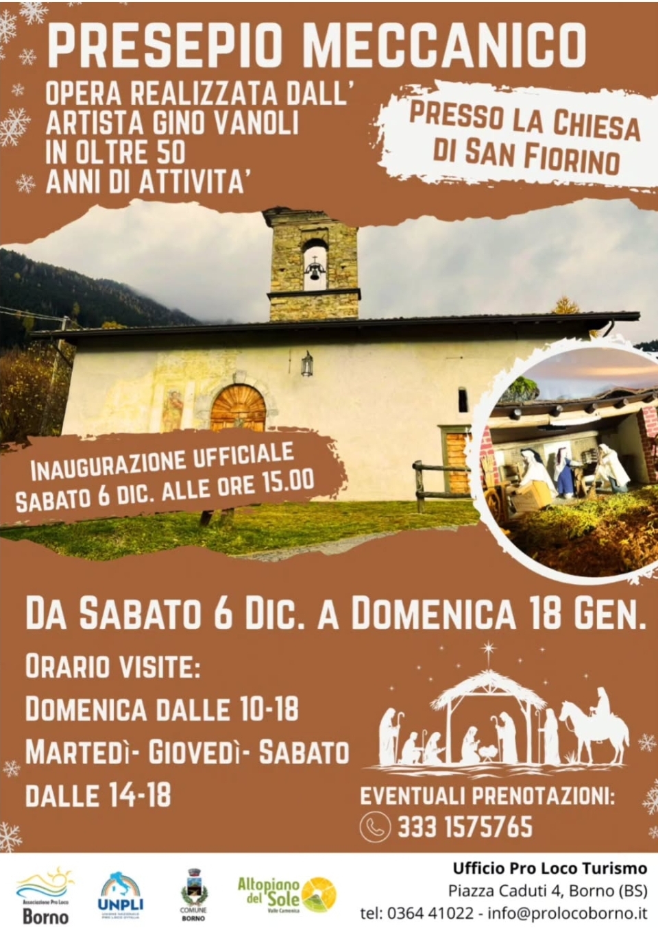 Locandina Presepio meccanico a Borno