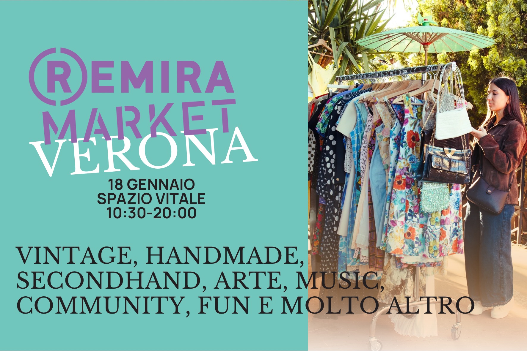 Locandina Vintage market a Verona