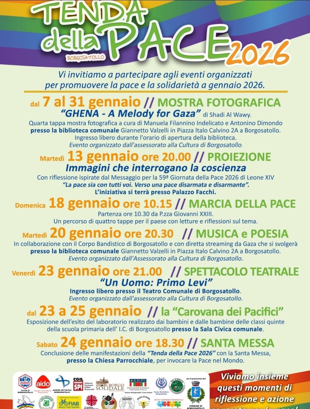 Locandina Tenda della pace a Borgosatollo