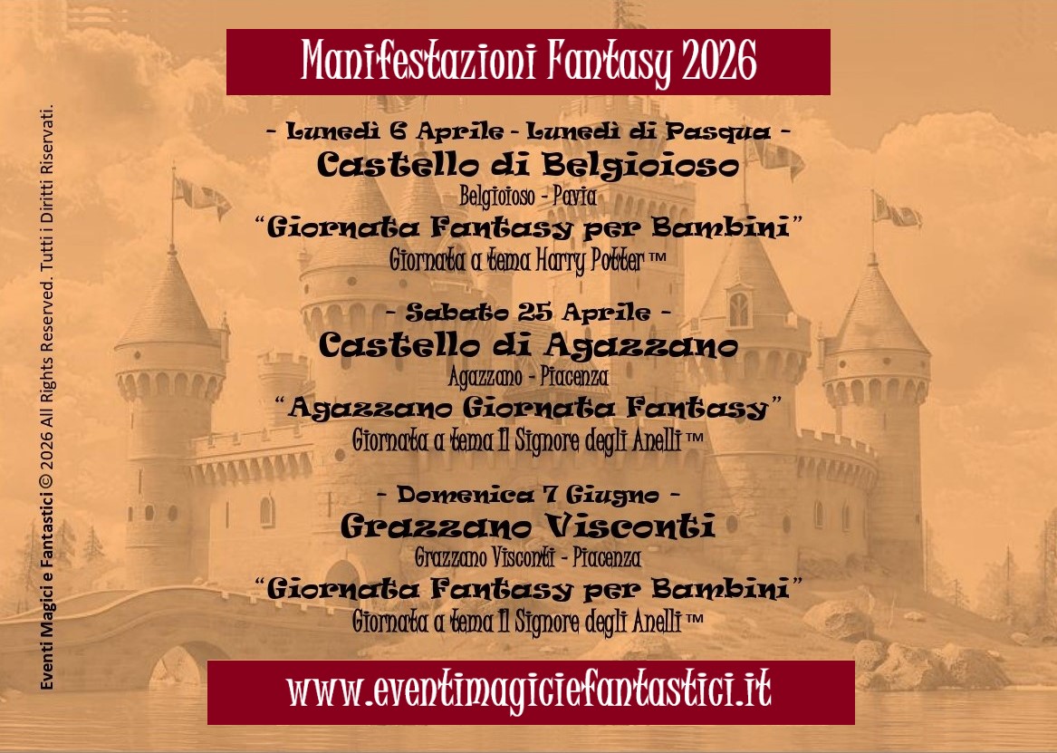 Locandina Manifestazioni fantasy 2026