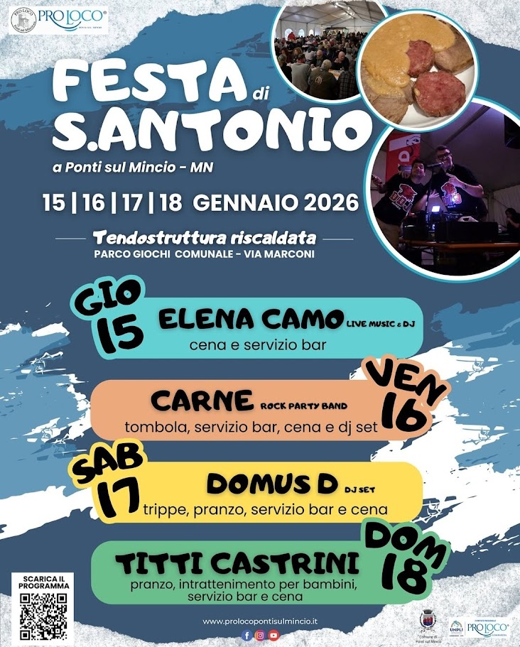 Locandina Festa di S. Antonio a Ponti sul Mincio
