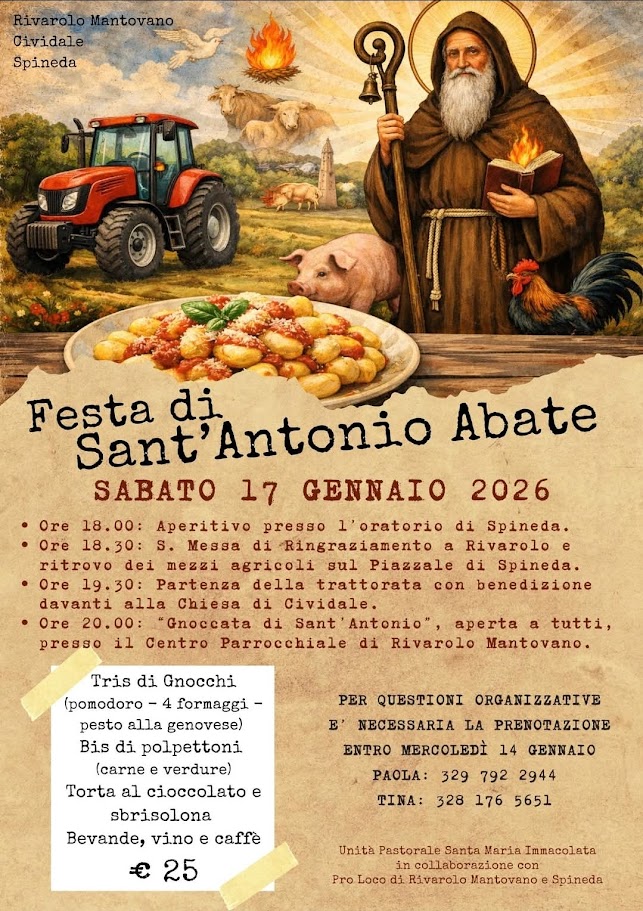 Locandina Festa di Sant'Antonio Abate e Gnoccata