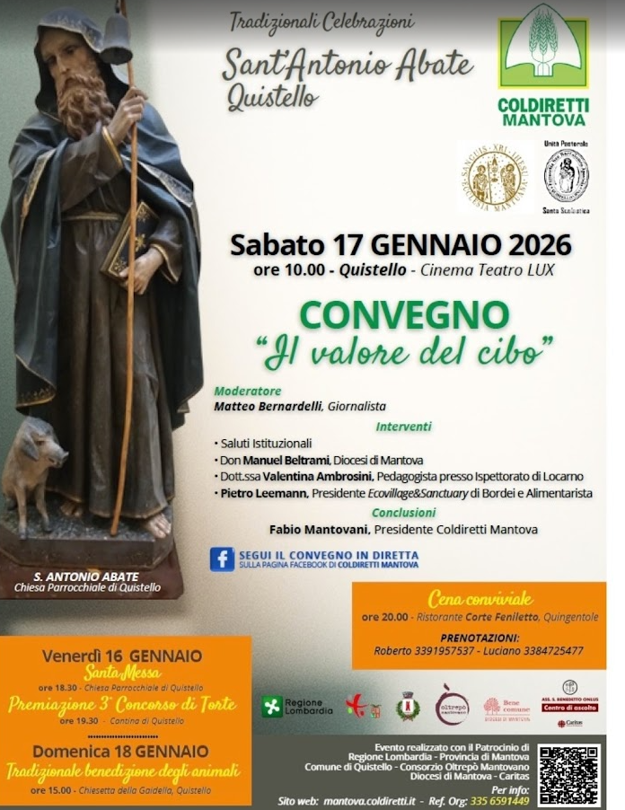 Locandina Sant'Antonio Abate a Quistello