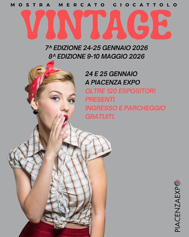 Locandina Mostra mercato del giocattolo Vintage