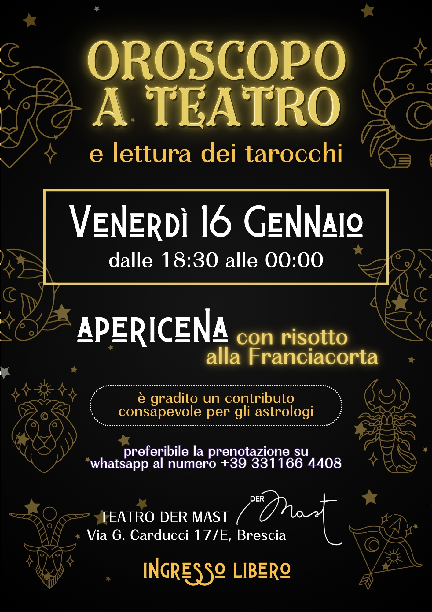 Locandina Oroscopo a teatro