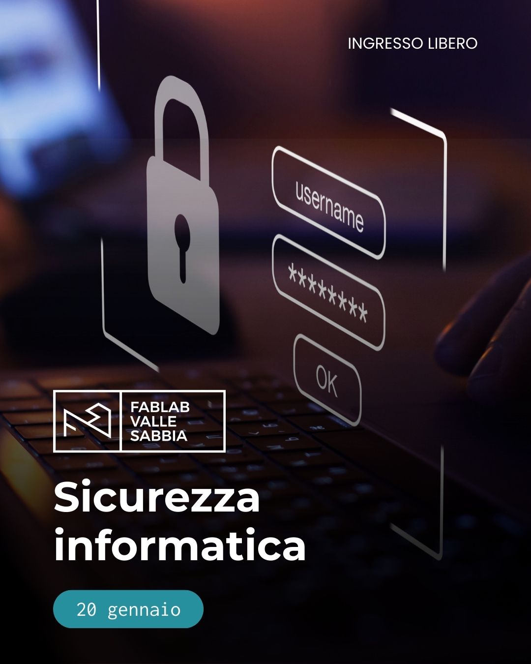 Locandina Serata aperta sulla sicurezza informatica