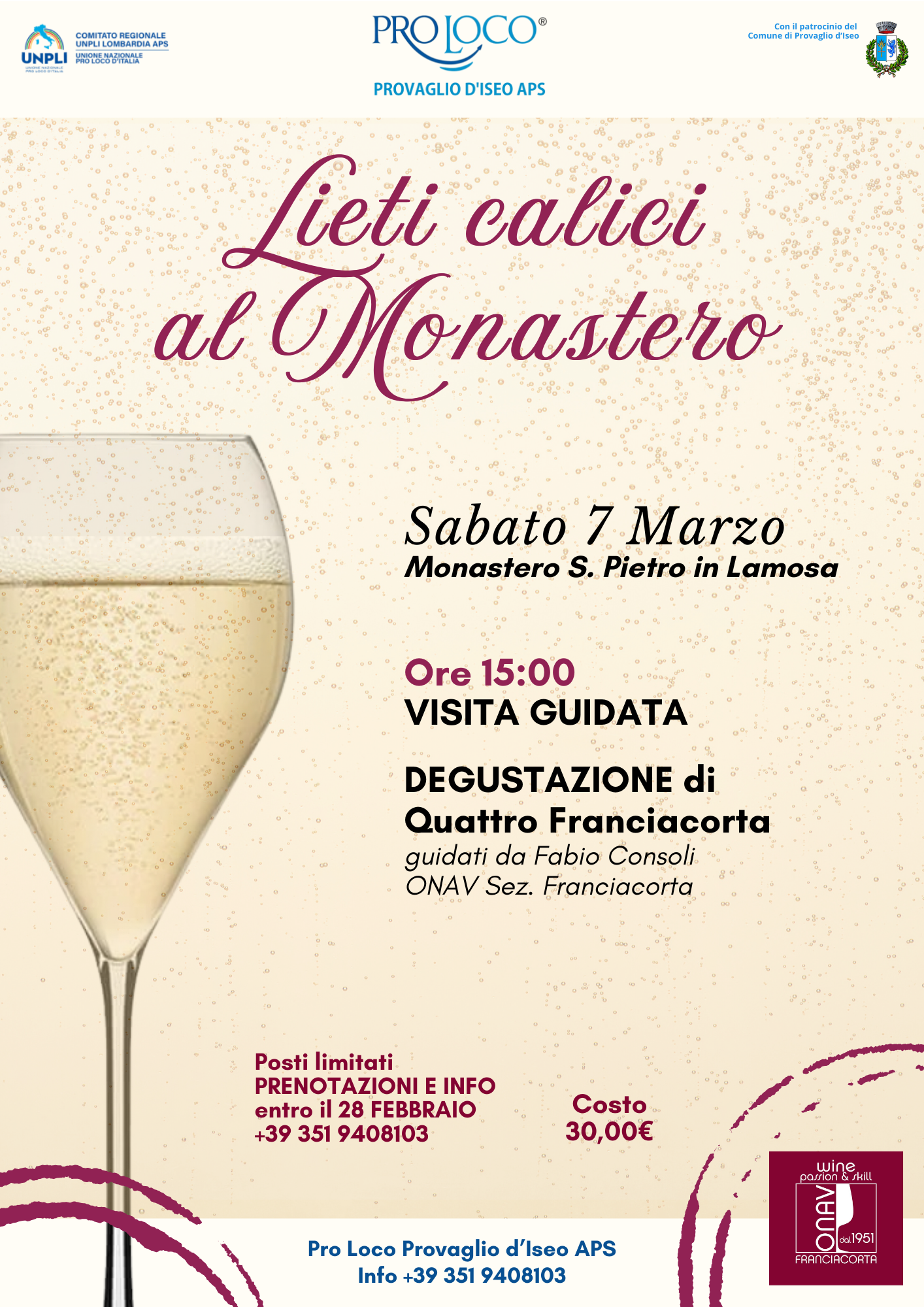 Locandina Liti calici al monastero