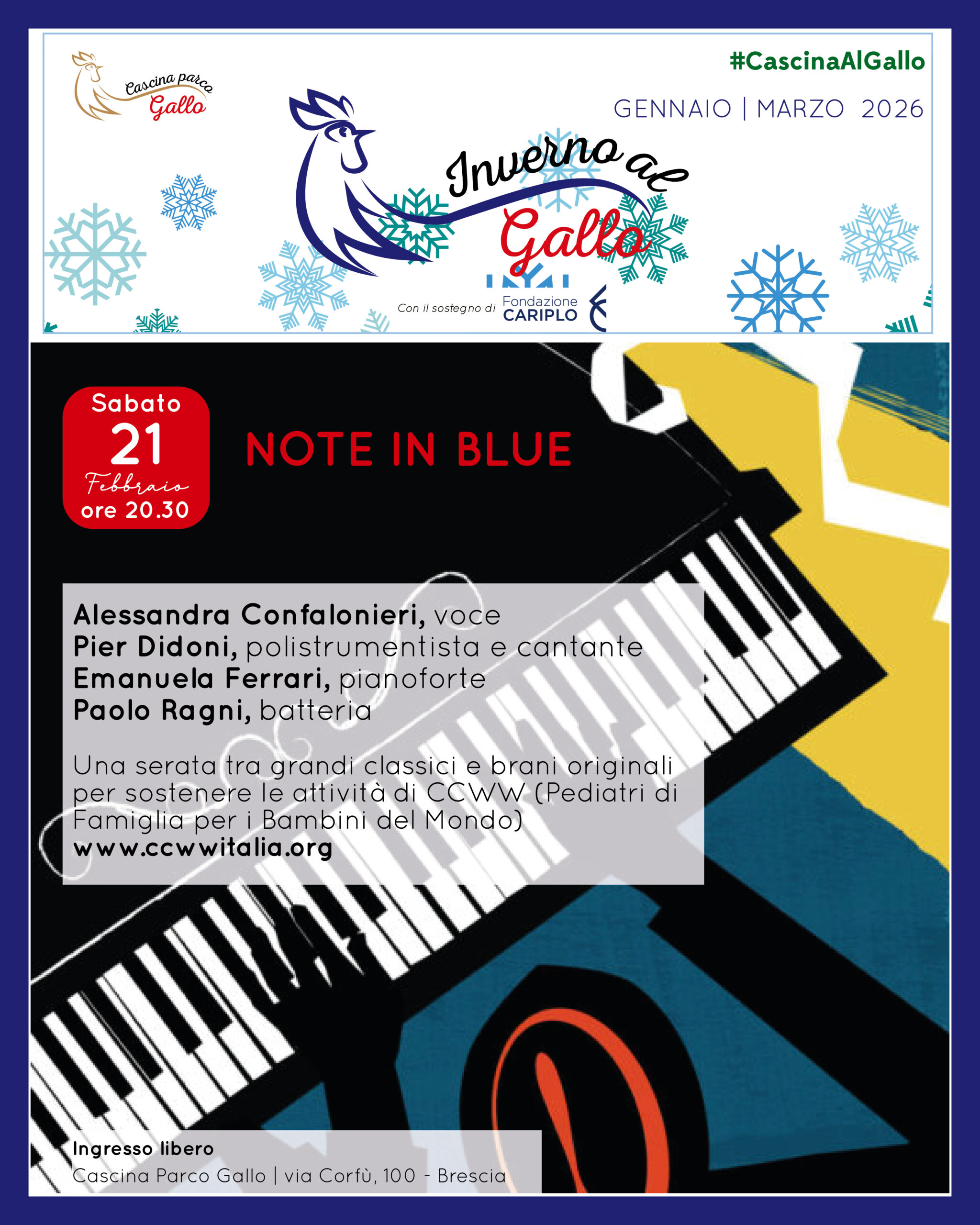 Locandina Note in blue