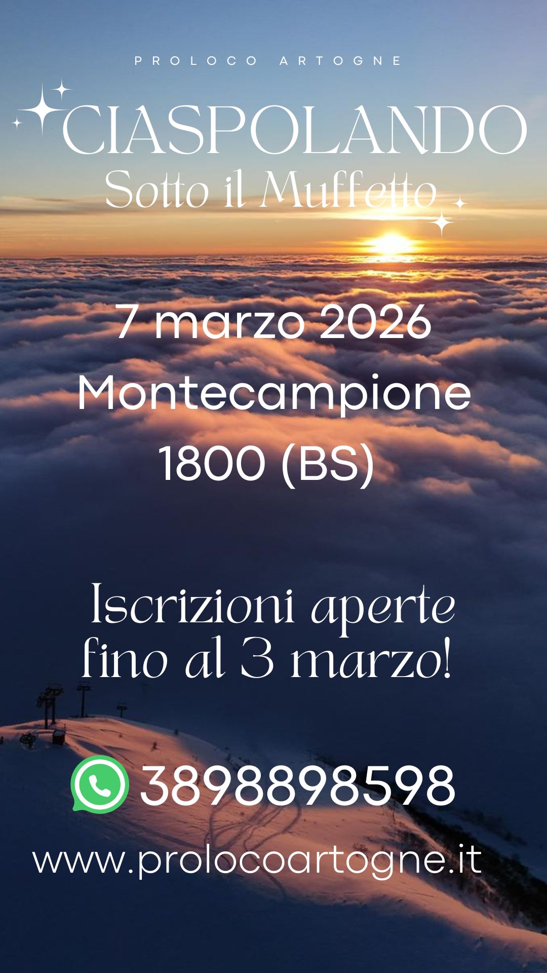 Locandina Ciaspolando sotto il muffetto