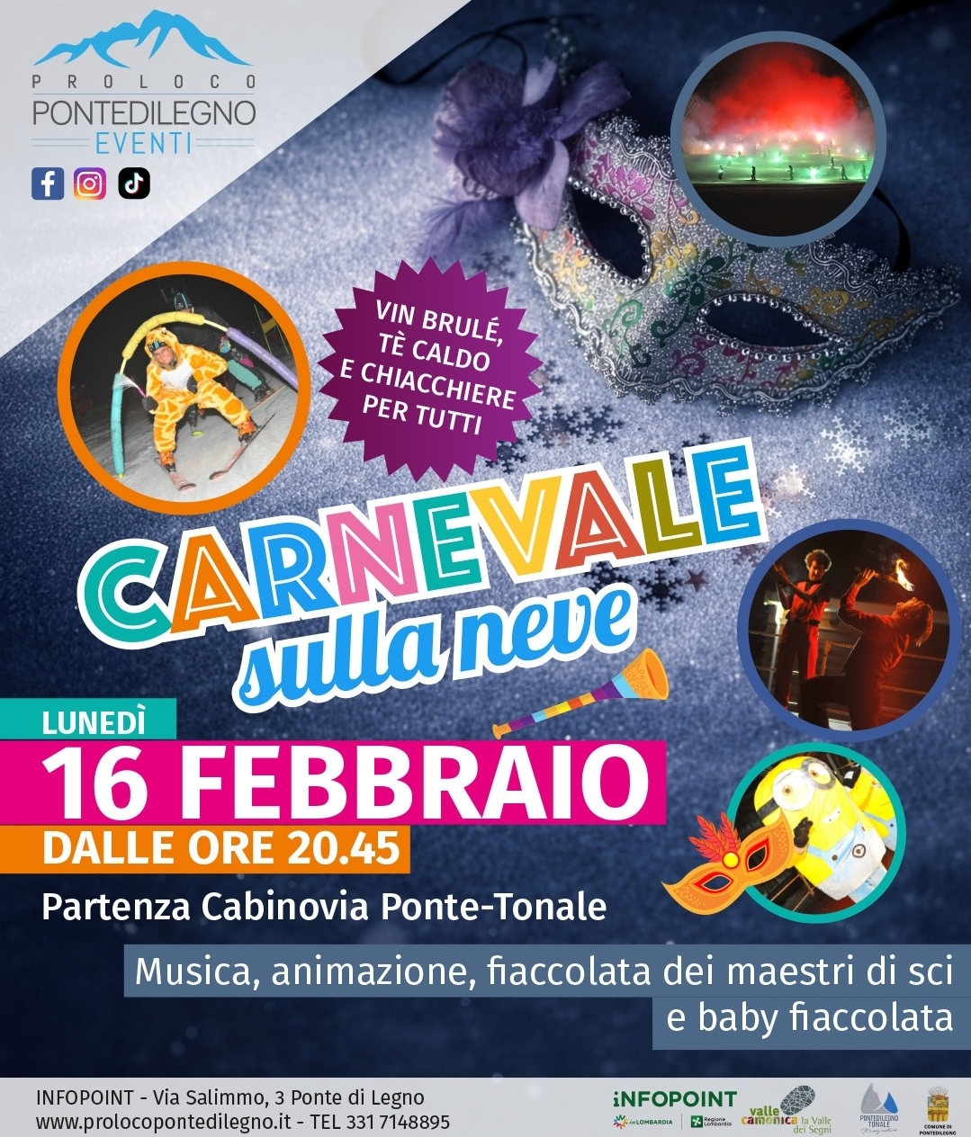 Locandina Carnevale sulla neve a Ponte di Legno