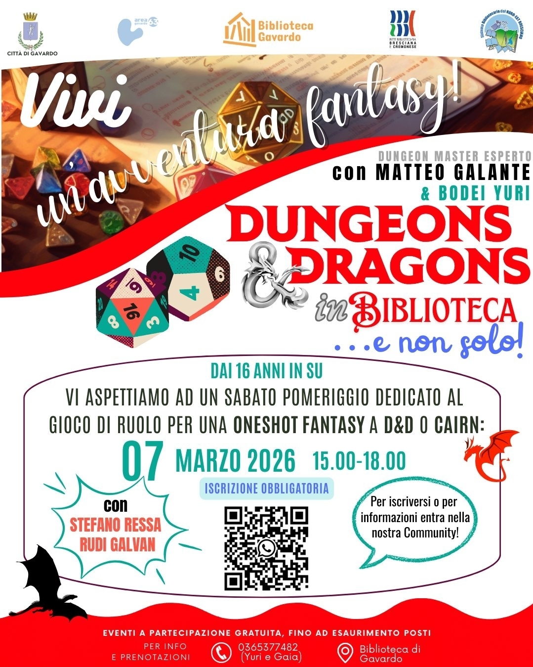 Locandina Dungeons and Dragons a Gavardo