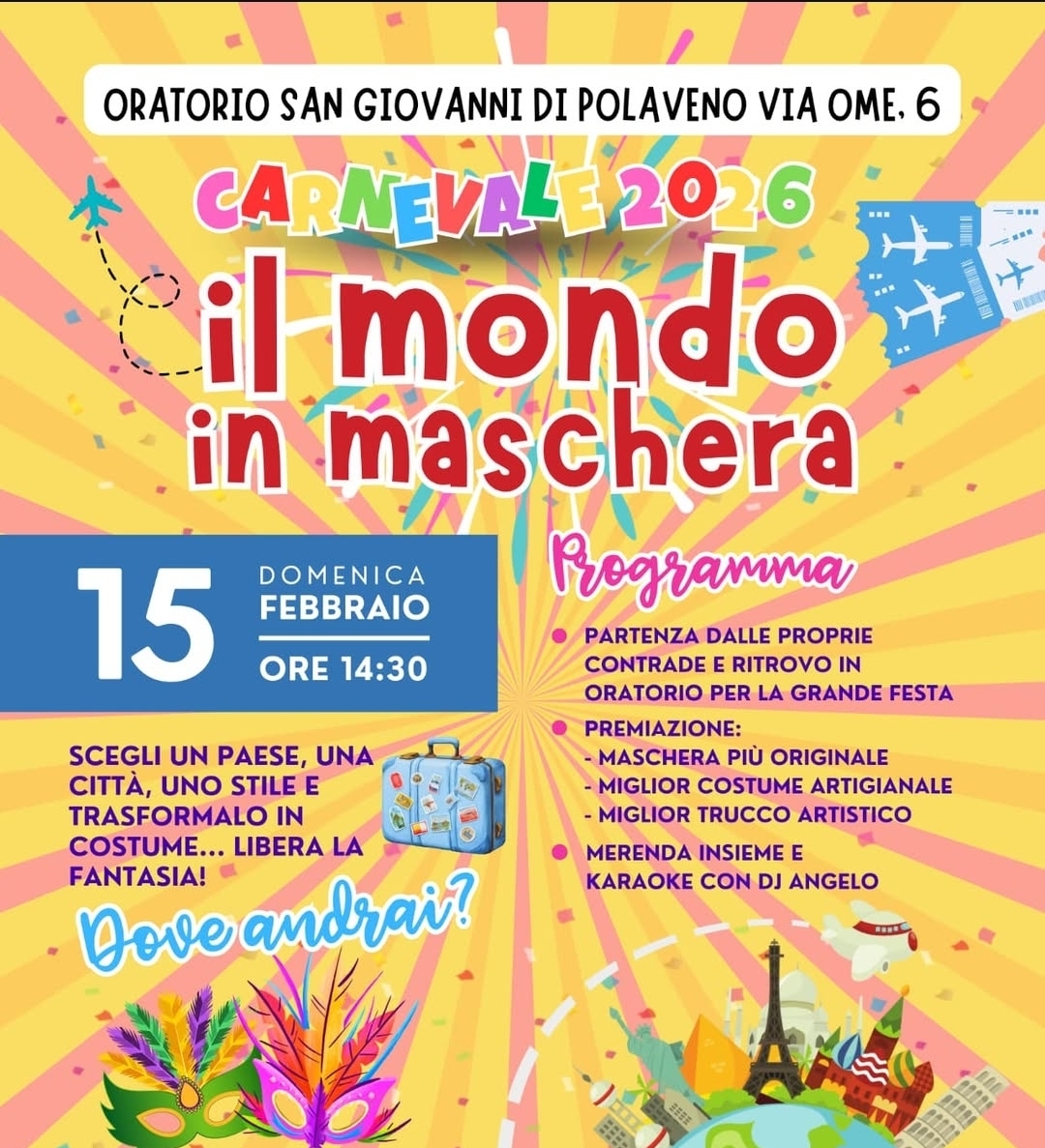 Locandina Il mondo in maschera a Polaveno