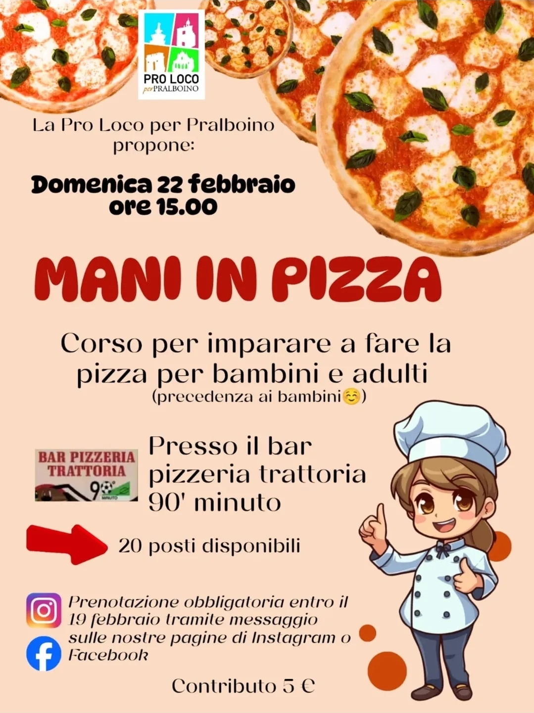 Locandina Mani in pasta a Pralboino