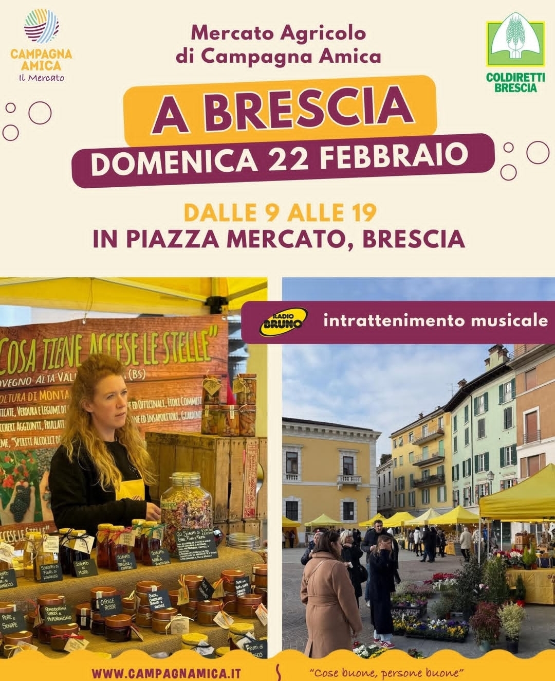 Locandina Mercato agricolo di Campagna Amica a Brescia