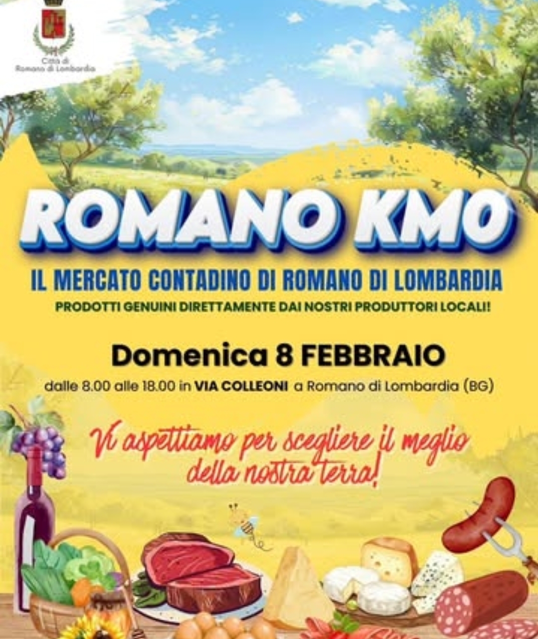 Locandina Romano a Km0 a Romano di Lombardia