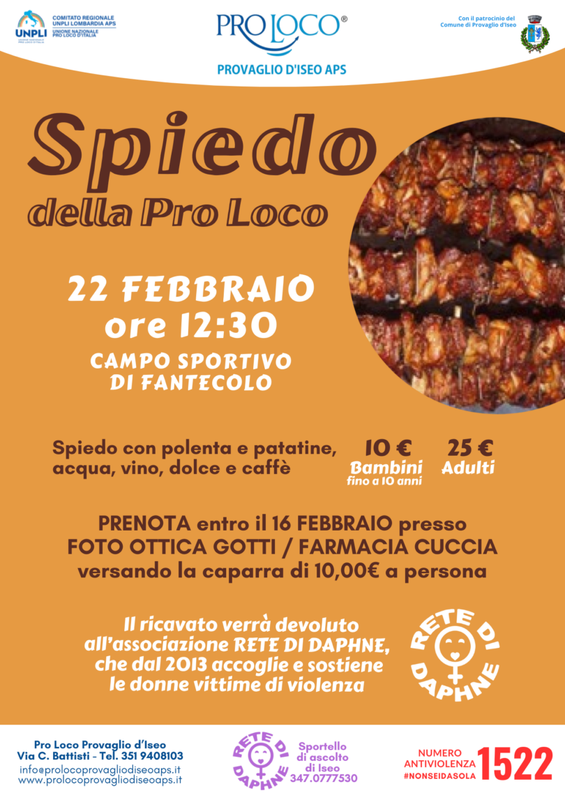 Locandina Lo spiedo della Pro Loco