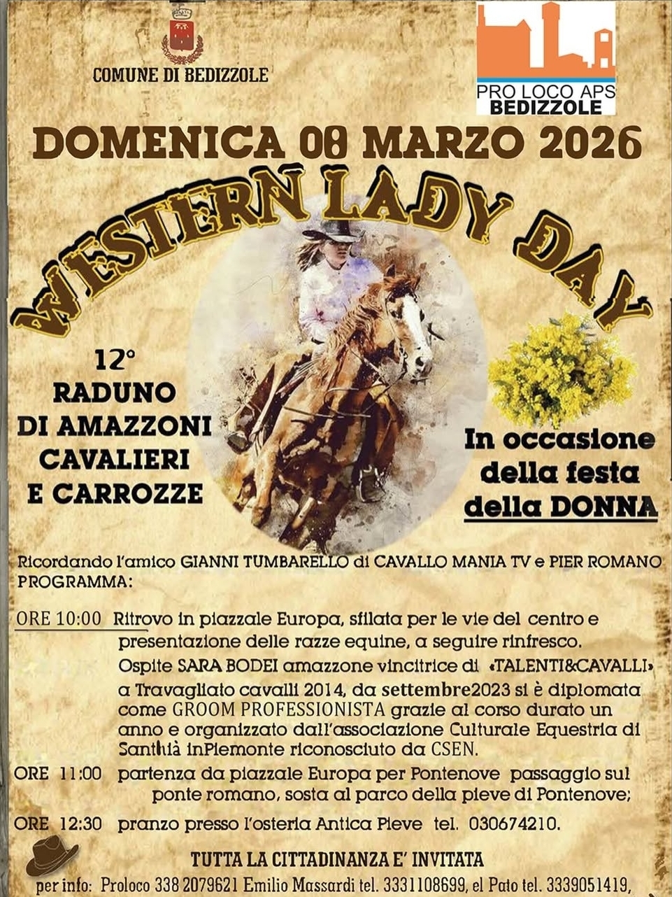 Locandina Western Lady Day a Bedizzole