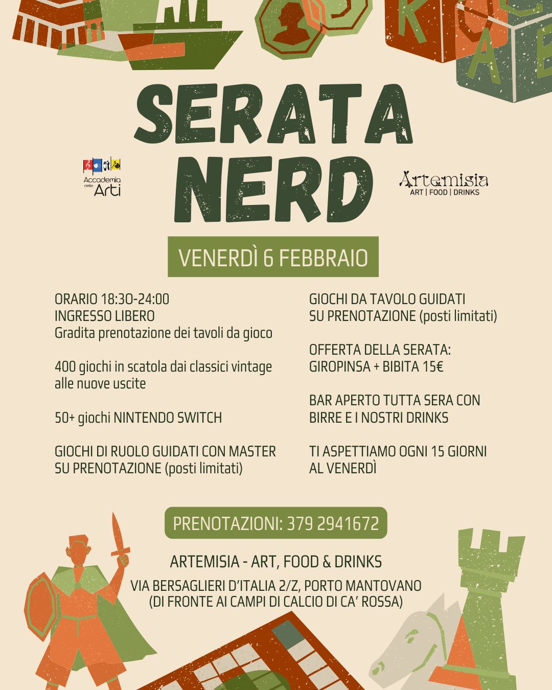 Locandina Serata nerd: giochi in scatola