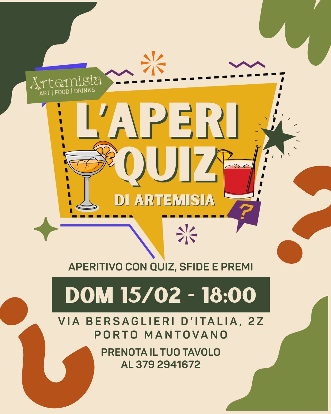 Locandina L'aperiquiz di artemisia