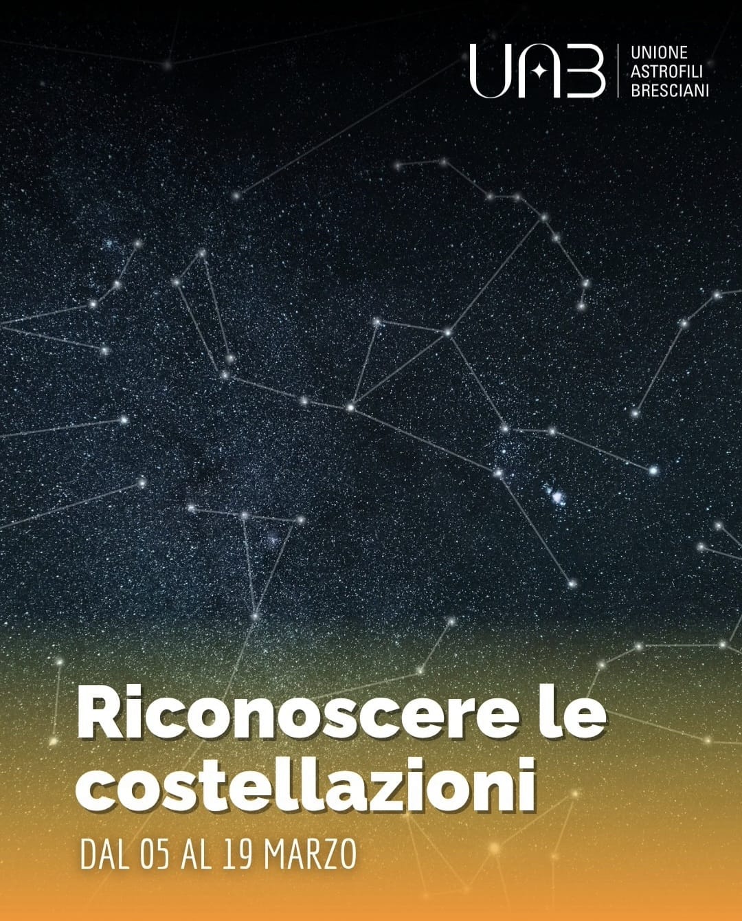 Locandina Riconoscere le costellazioni