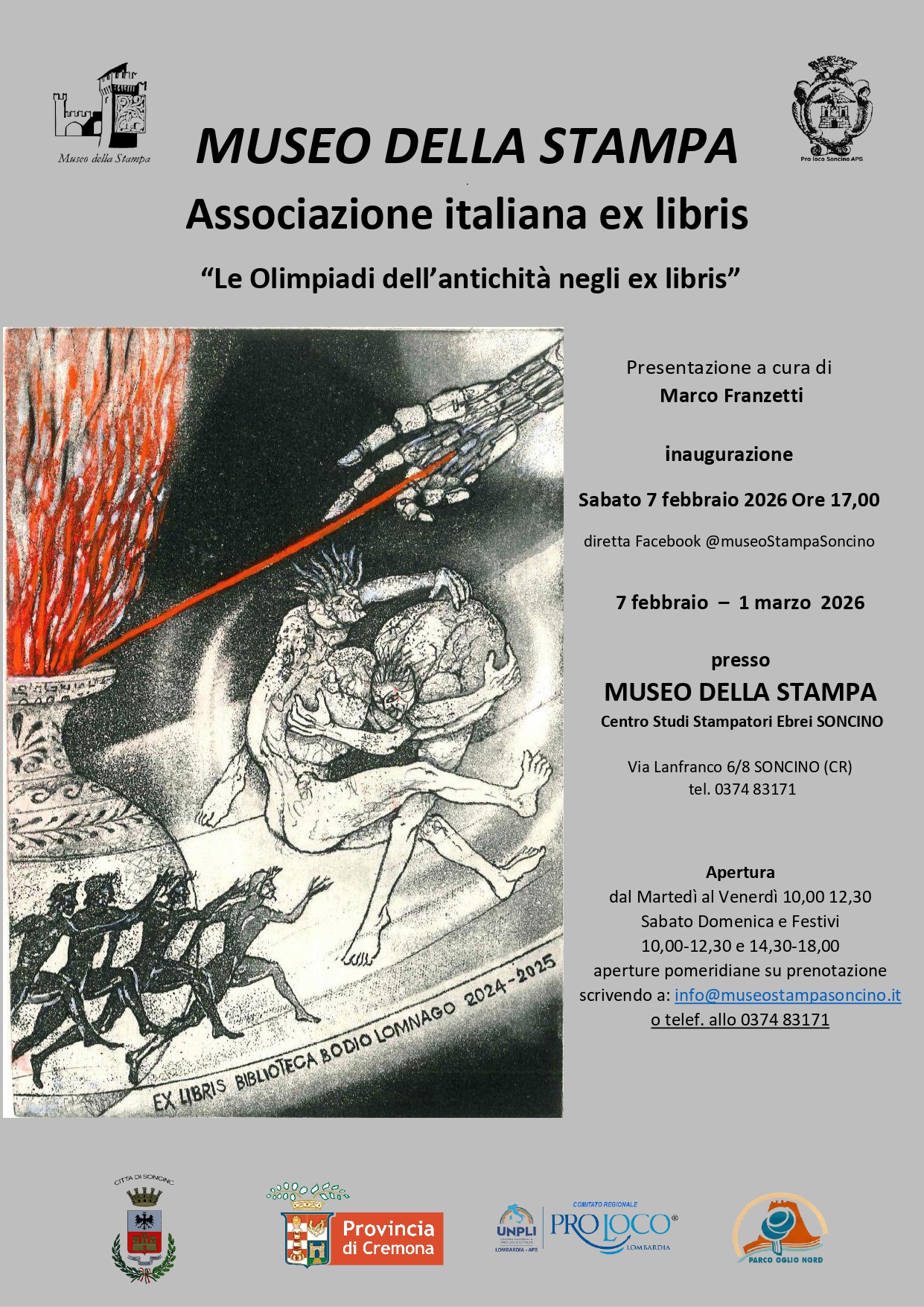 Locandina Le olimpiadi dell'antichità negli ex libris