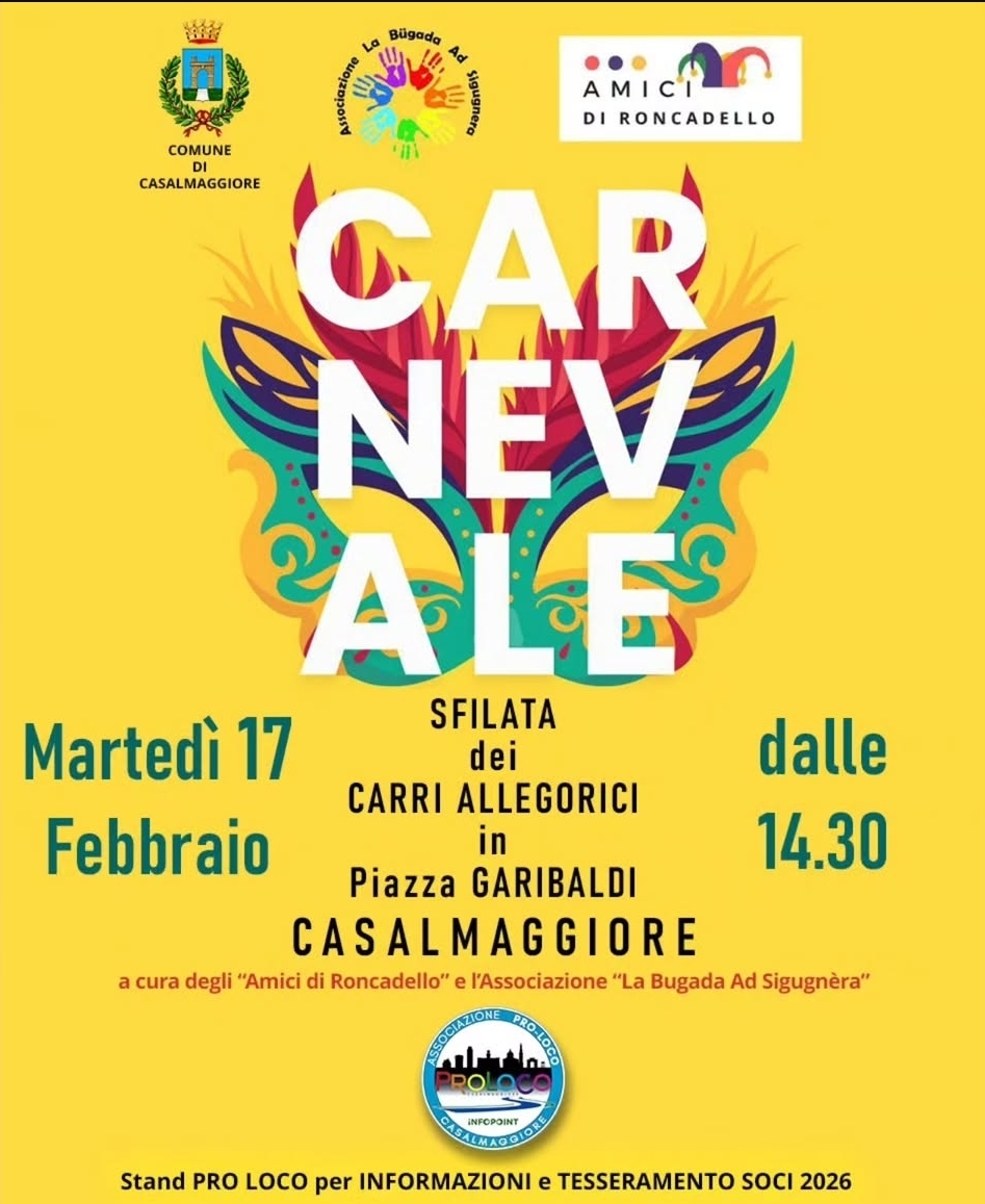 Locandina Carnevale a Casalmaggiore