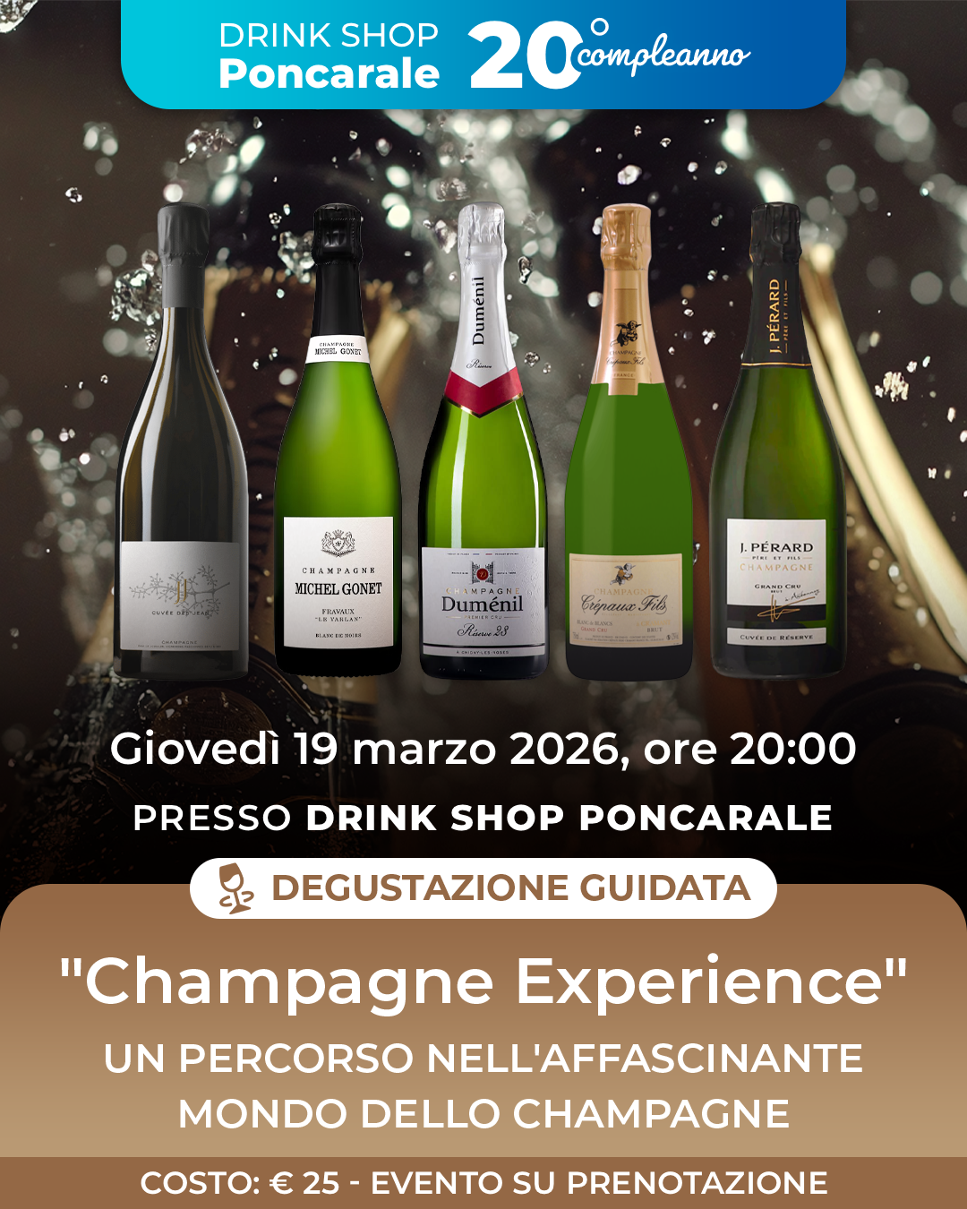 Locandina Degustazione guidata champagne