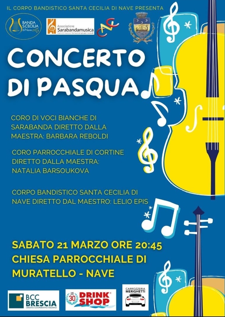 Locandina Concerto di Pasqua a Nave