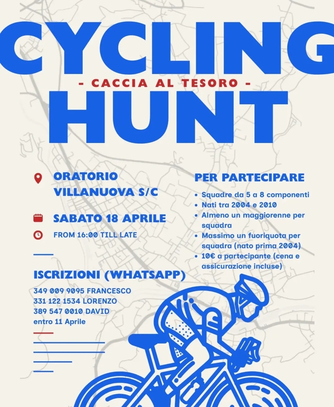 Locandina Cycling Hunt a Villanuova sul Clisi