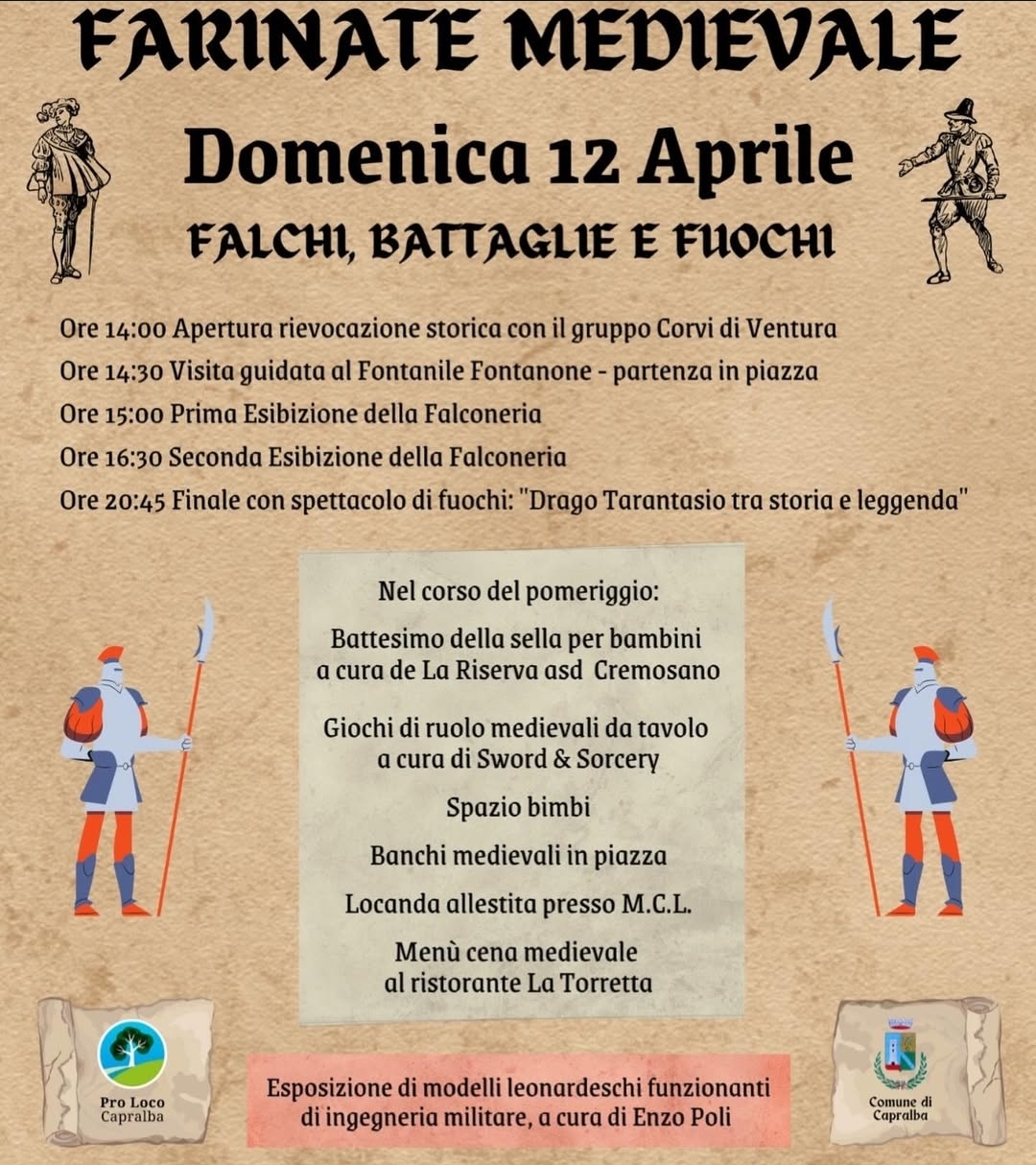 Locandina Farinate Medievale a Capralba