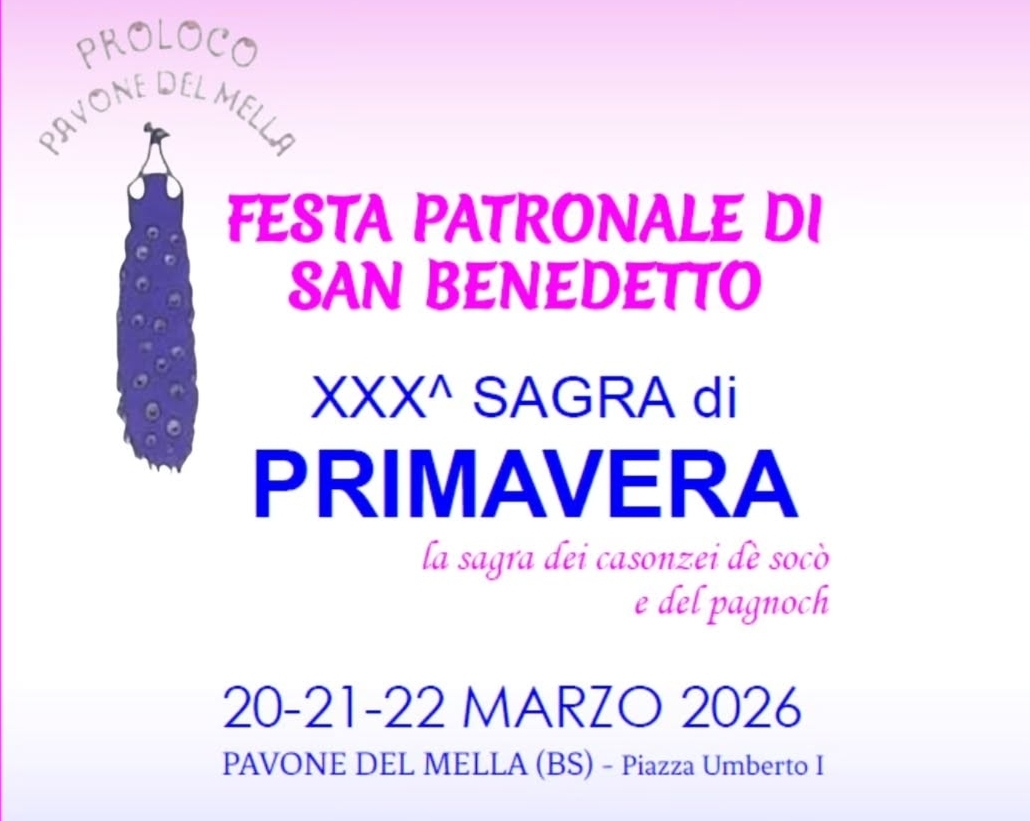 Locandina Festa di San Benedetto a Pavone Mella