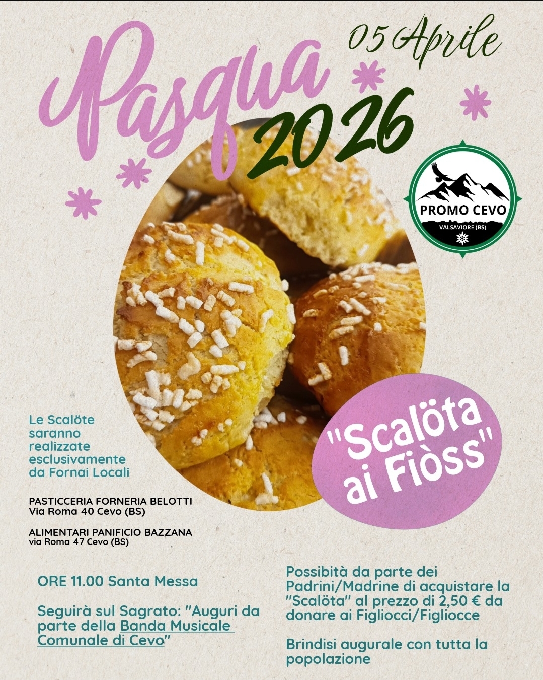 Locandina Pasqua a Cevo