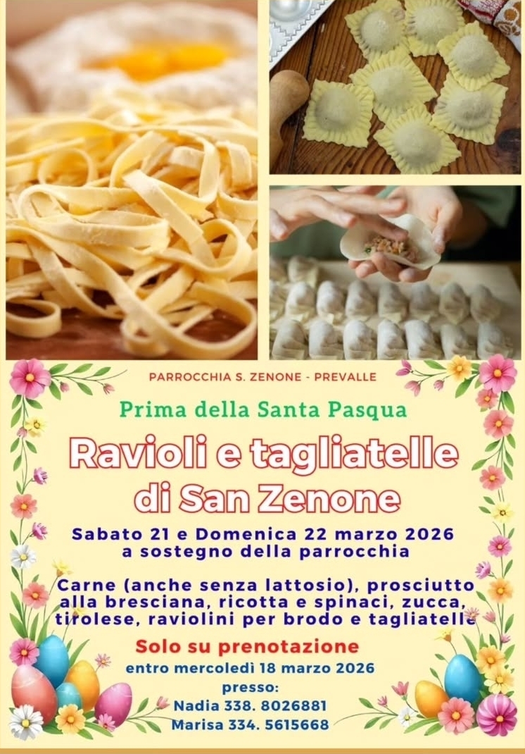 Locandina Ravioli a Tagliatelle a Prevalle