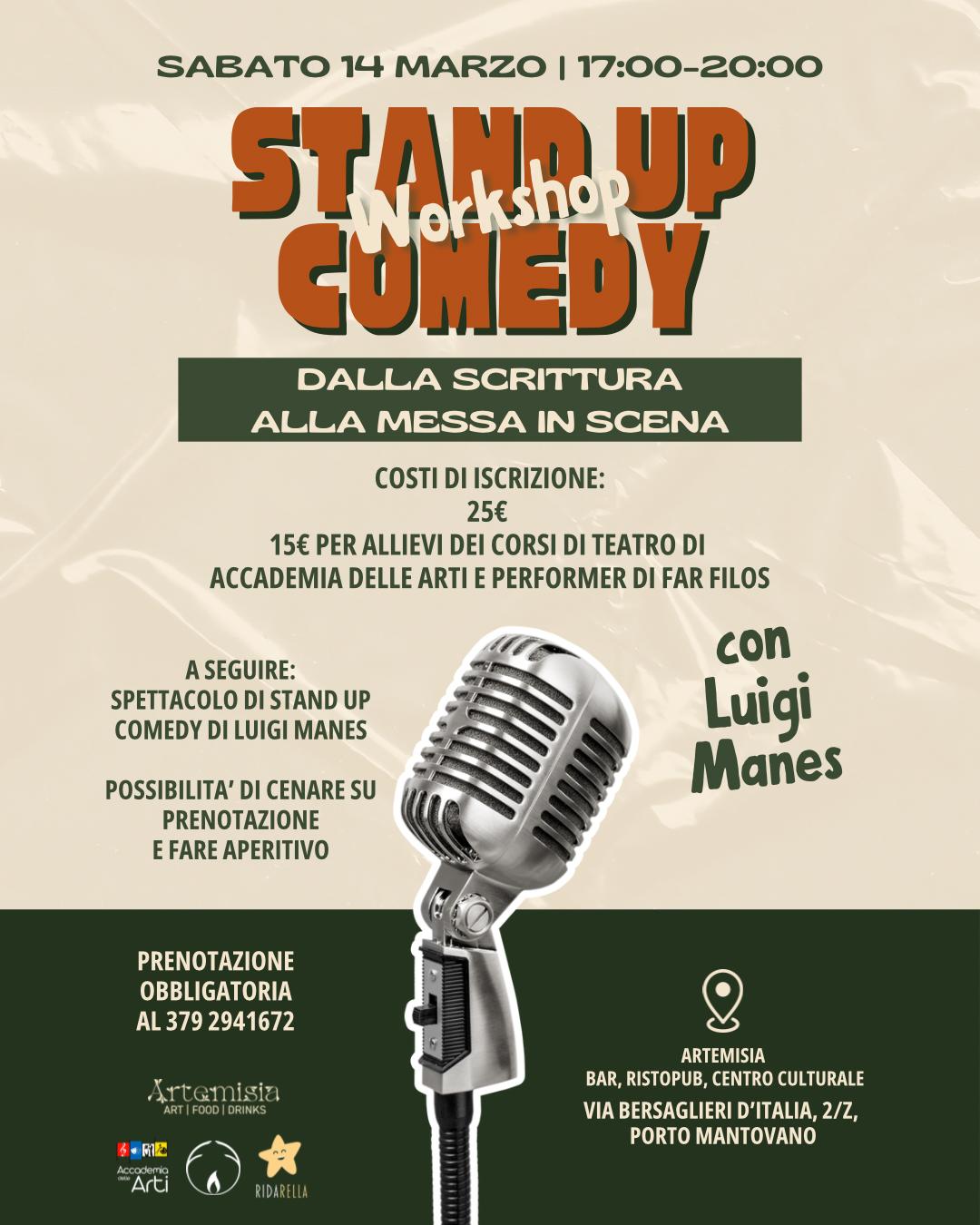 Locandina Workshop di stand up comedy