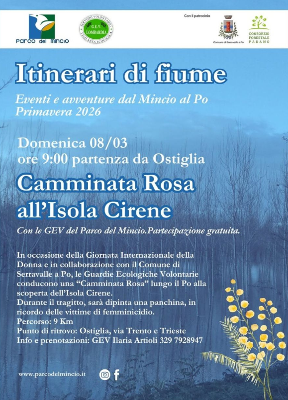 Locandina Camminata Rosa all’Isola Cirene