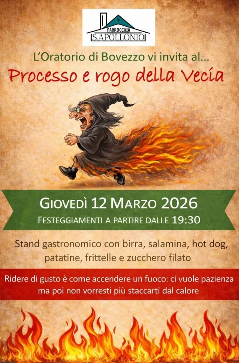 Locandina Processo e rogo alla Vecìa
